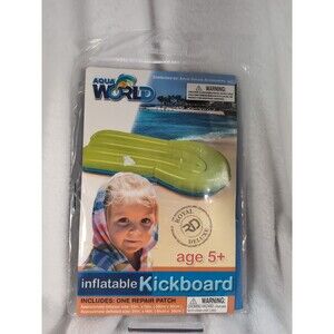 Aqua World Inflatable Kickboard Kids Age 5+ Brand New Sealed Green